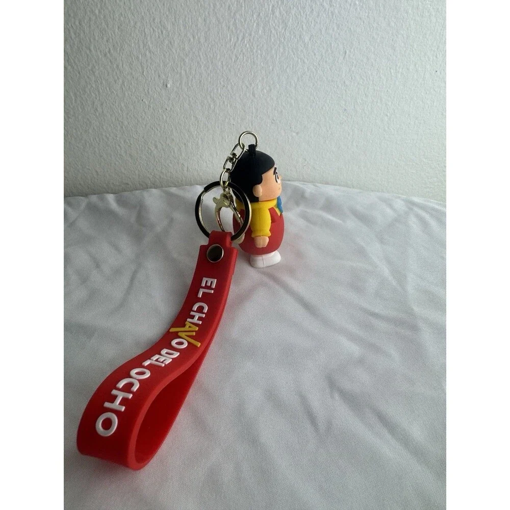 3D Cartoon Character Keychain El Chavo Del Ocho Red Strap Bag Charm